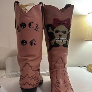 Liberty Boot Co Pink Brody Cowboy Boots 🎀☠️